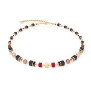 COEUR DE LION GeoCUBE® Precious Classic Necklace Ruby Noir