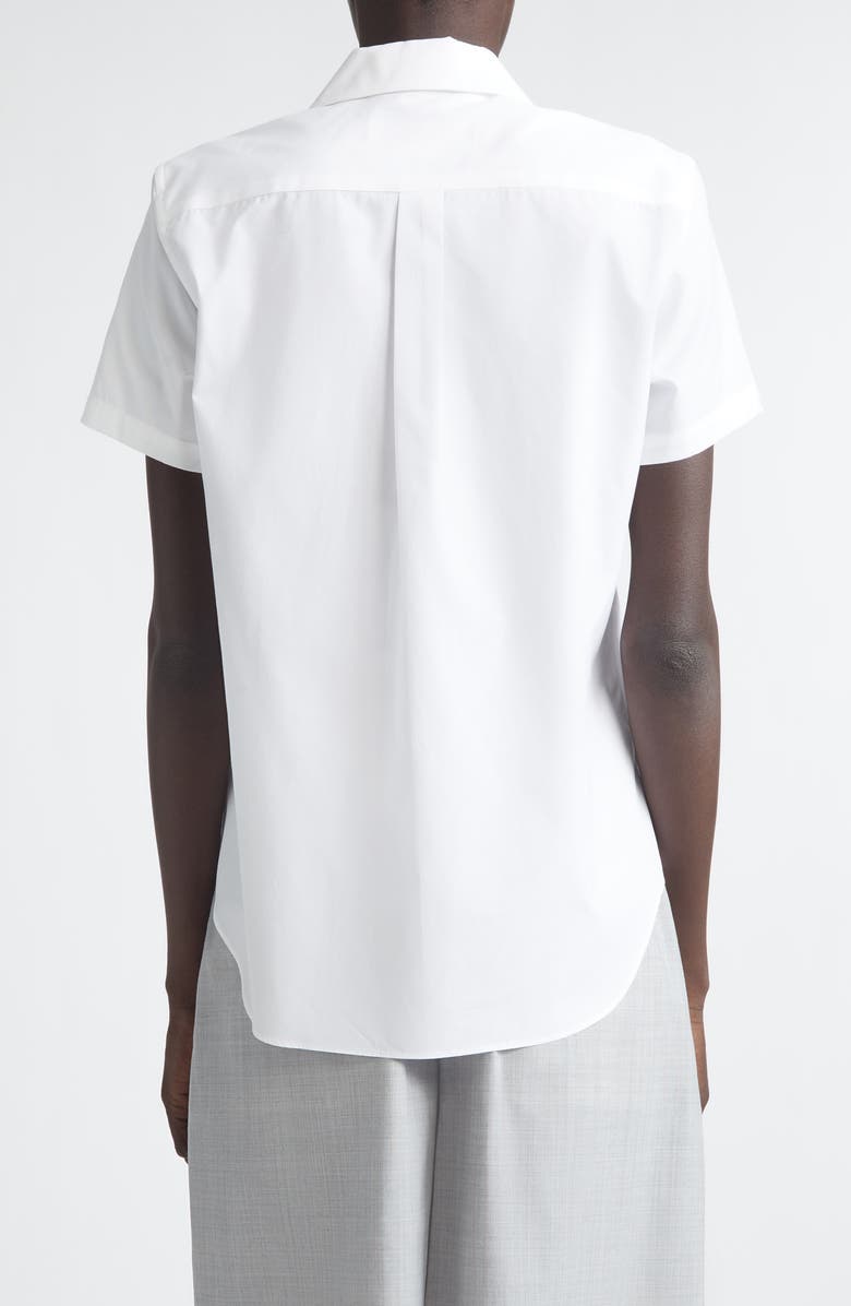 Comme des Garçons Girl Bow Detail Cotton Broadcloth Button-Up Shirt, Alternate, color, White