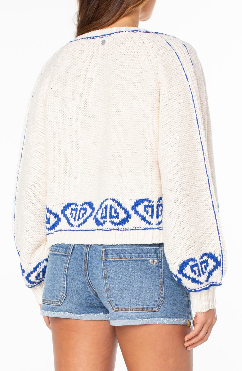 Roxy Jovie Cotton Blend Cardigan, Alternate, color, Dew