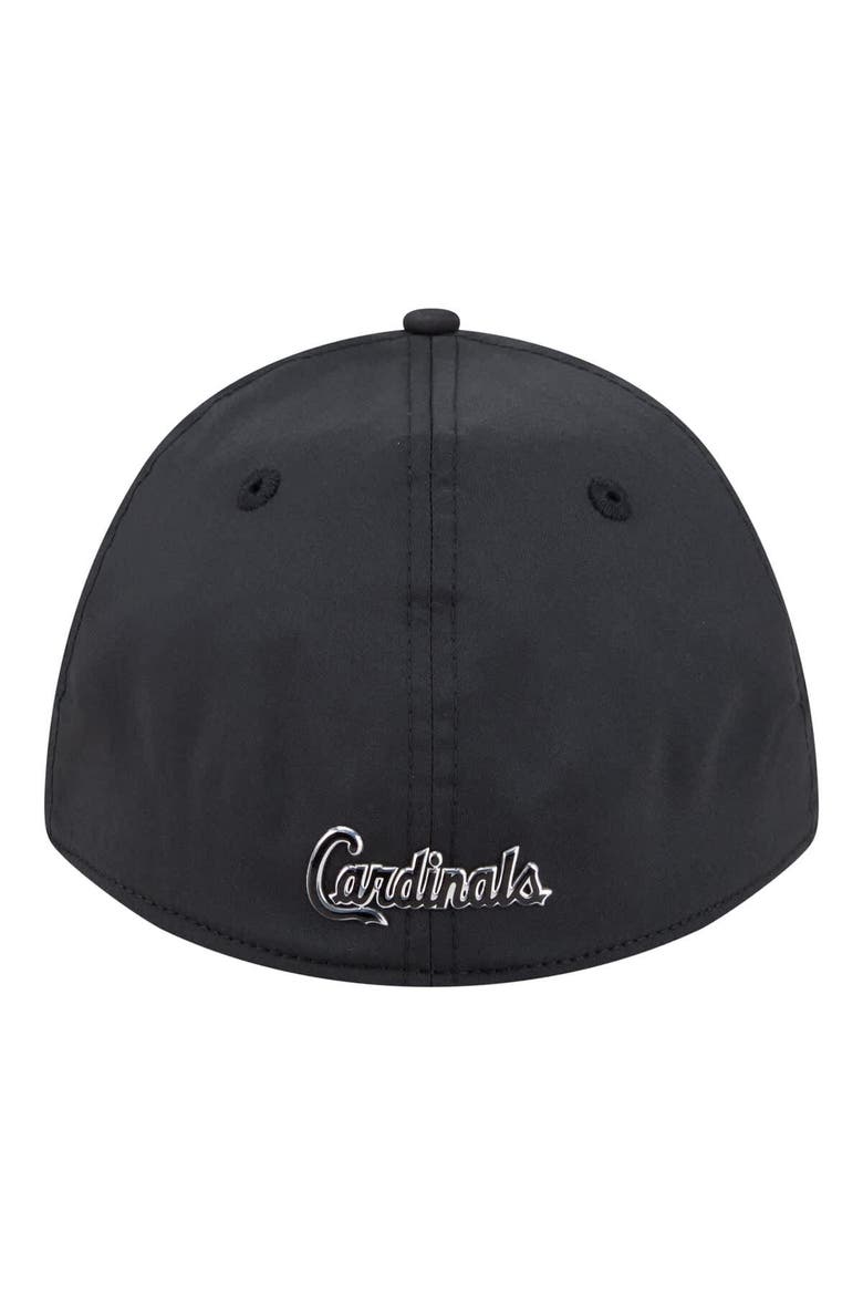 Men's New Era  Black St. Louis Cardinals Metallic 39THIRTY M-Crown Flex Hat, Alternate, color, Black