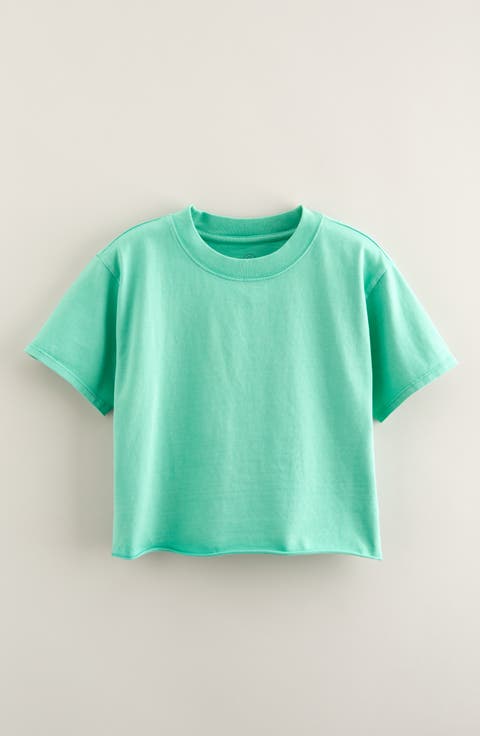 Kids' Crop Cotton T-Shirt (Big Kid)