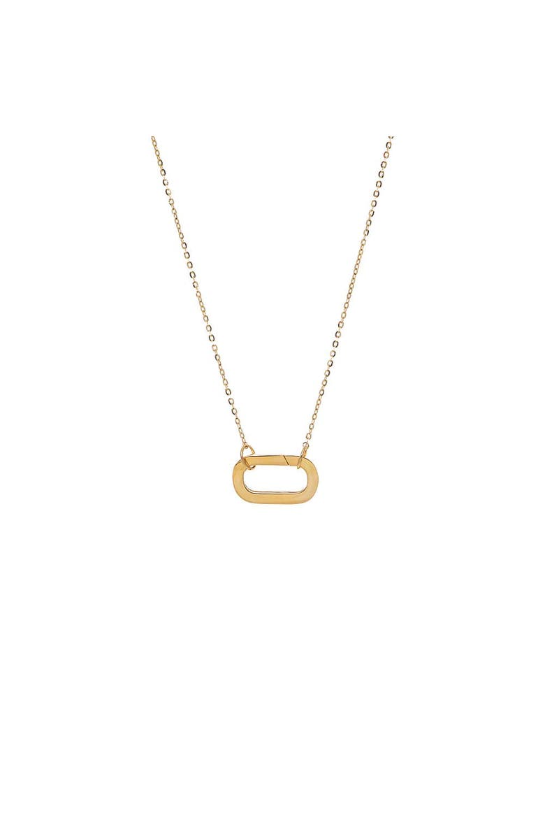 Chunky Paperclip Toggle Charm Necklace 14K, Main, color, 14K Gold
