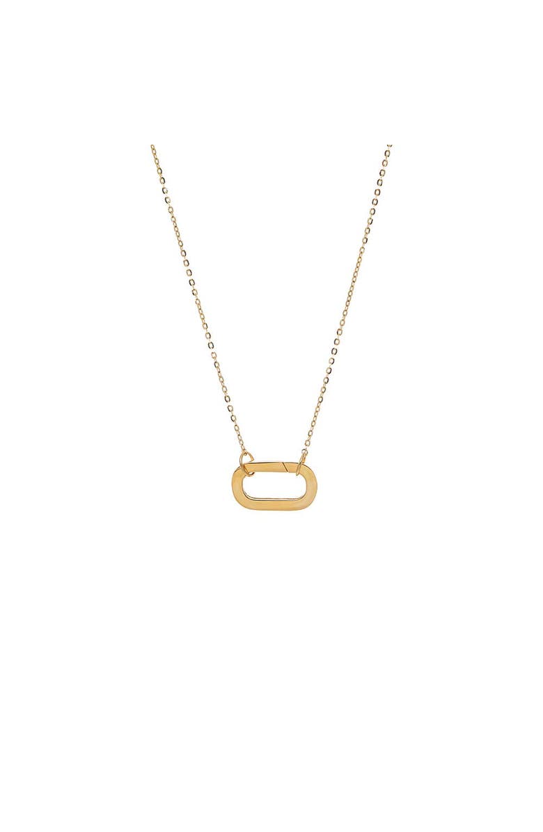 BY ADINA EDEN Chunky Paperclip Toggle Charm Necklace 14K, Main, color, 14K Gold