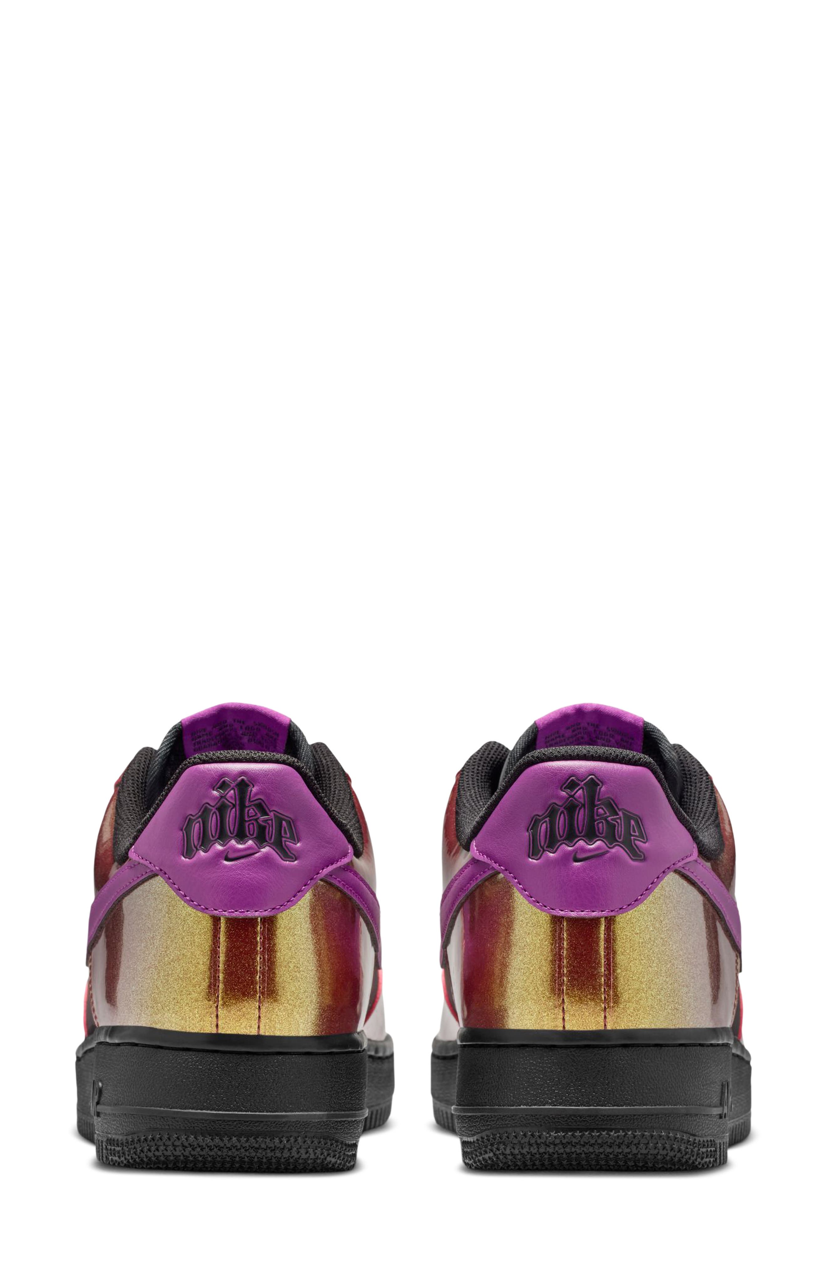 Nike Air Force 1 '07 LV8 Basketball Sneaker, Alternate, color, Black/ Bold Berry