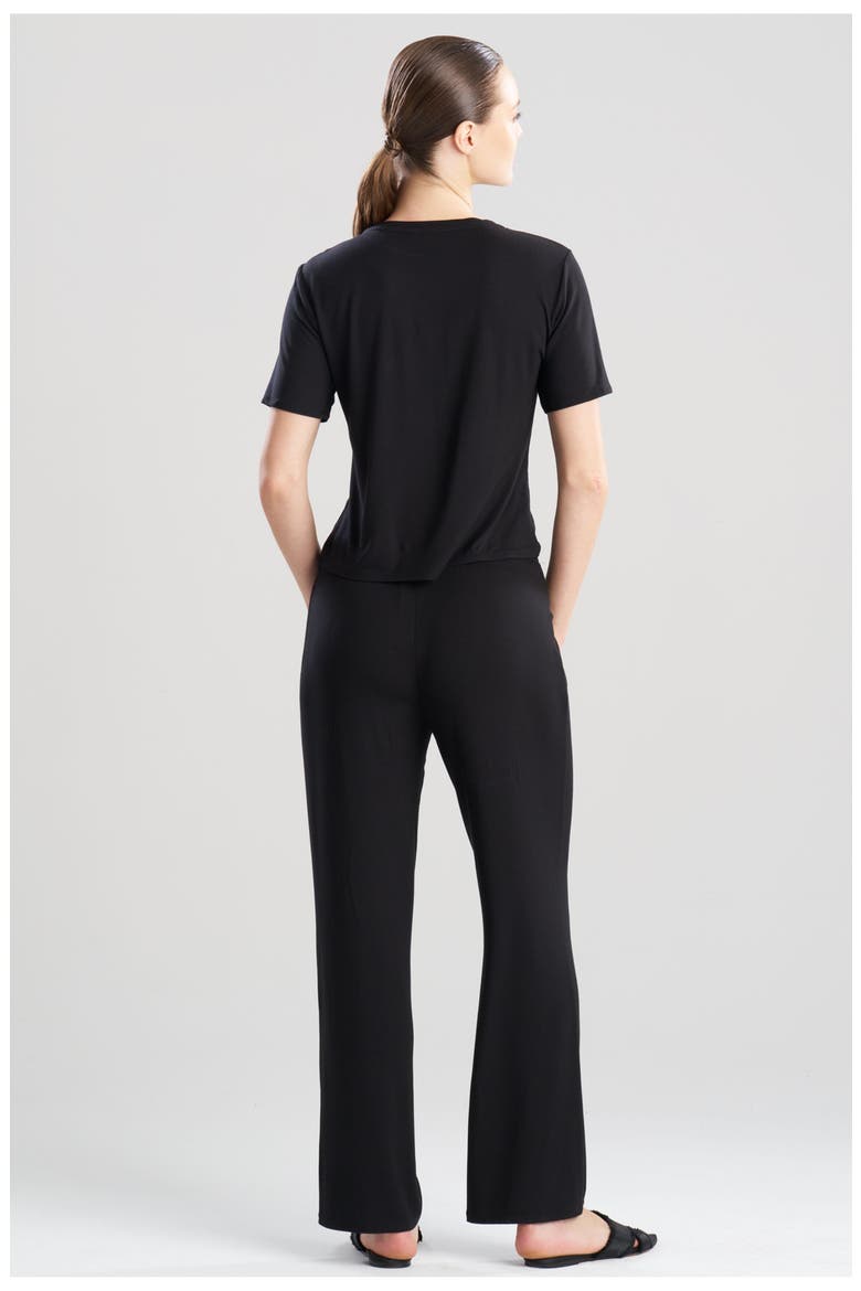 Feathers Essentials Crew Neck PJ Set, Alternate, color, BLACK