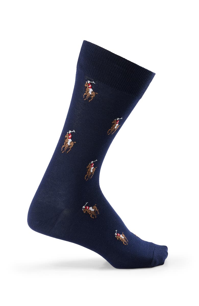 Polo Ralph Lauren 2-pk Mini Pony Socks, Alternate, color, Dk Navy