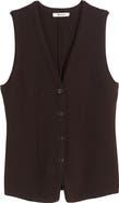 Madewell V-Neck Merino Wool Button-Up Sweater Vest