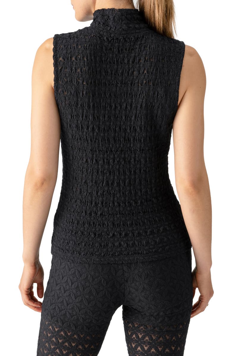 Sanctuary Pucker Up Sleeveless Mock Neck Top, Alternate, color,