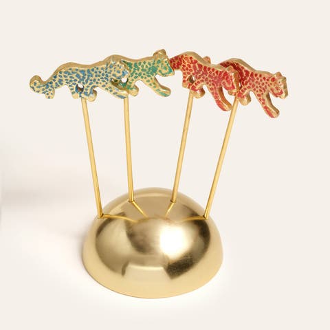 Tanda Steel Cocktail Sticks Leopar Entertaining Essential