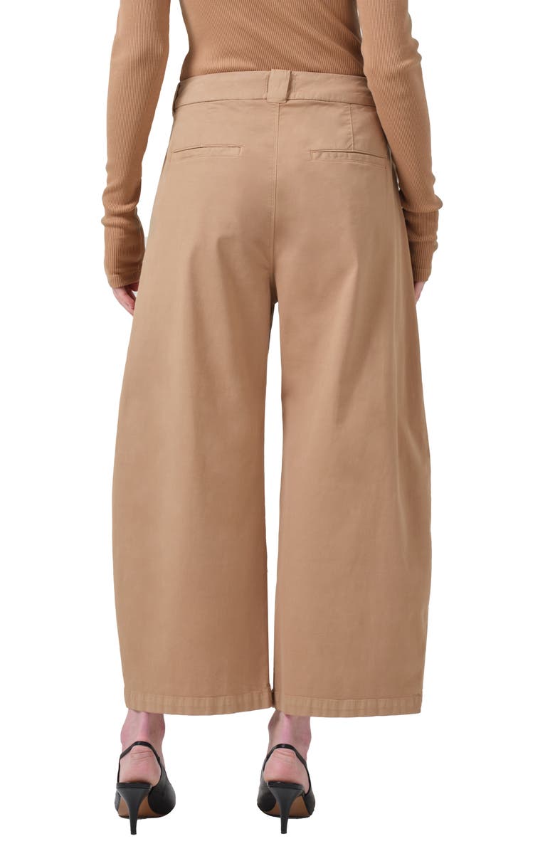 Citizens of Humanity Cara Pleated High Waist Crop Pants, Alternate, color, Nano