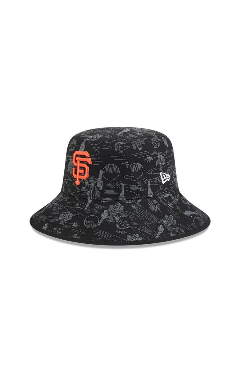 New Era Youth New Era  Black San Francisco Giants 2025 Spring Training All Over Print Bucket Hat, Main, color, 