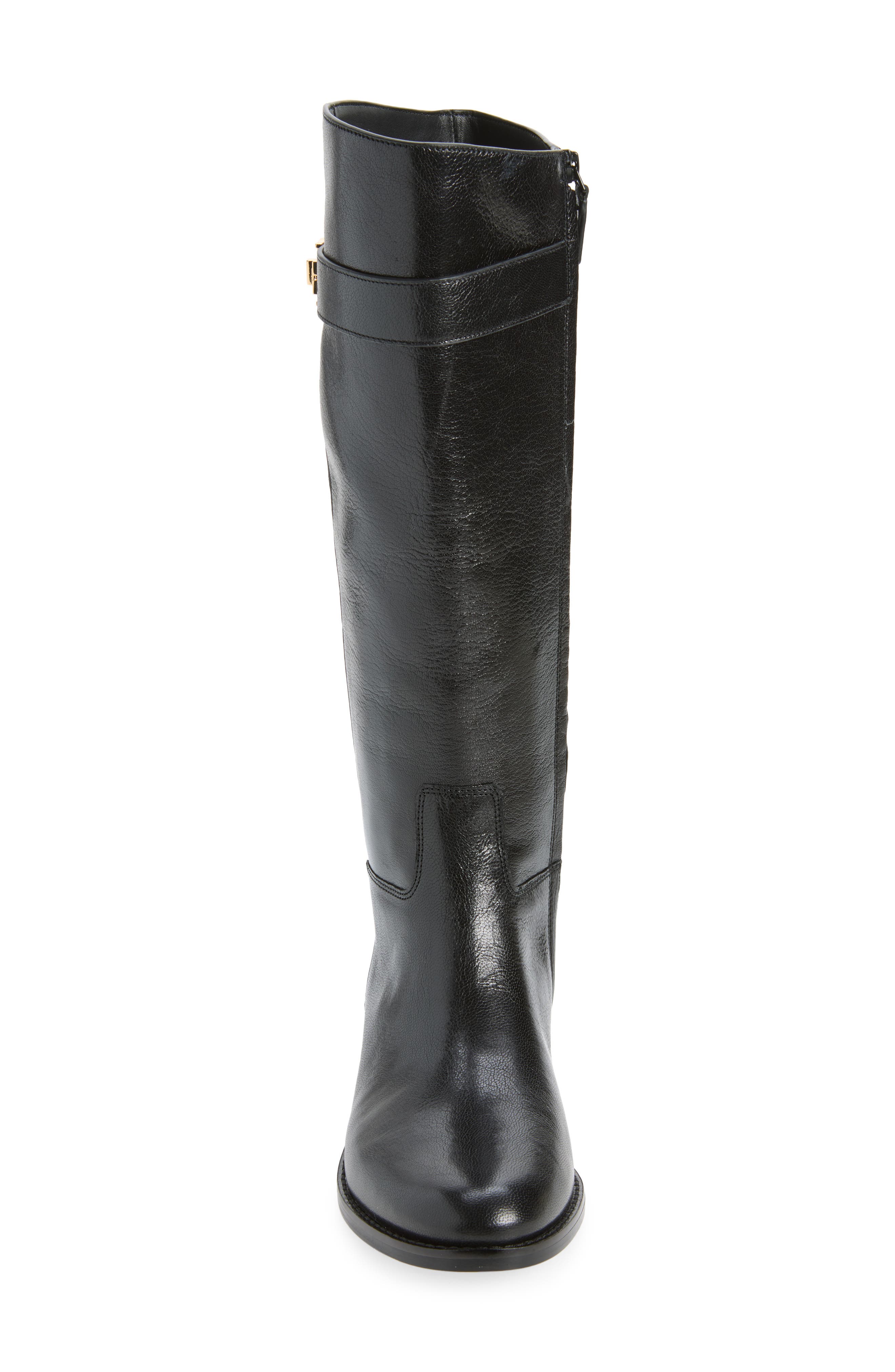 Turnlock Knee High Riding Boot, Alternate, color, PERFECT BLACK