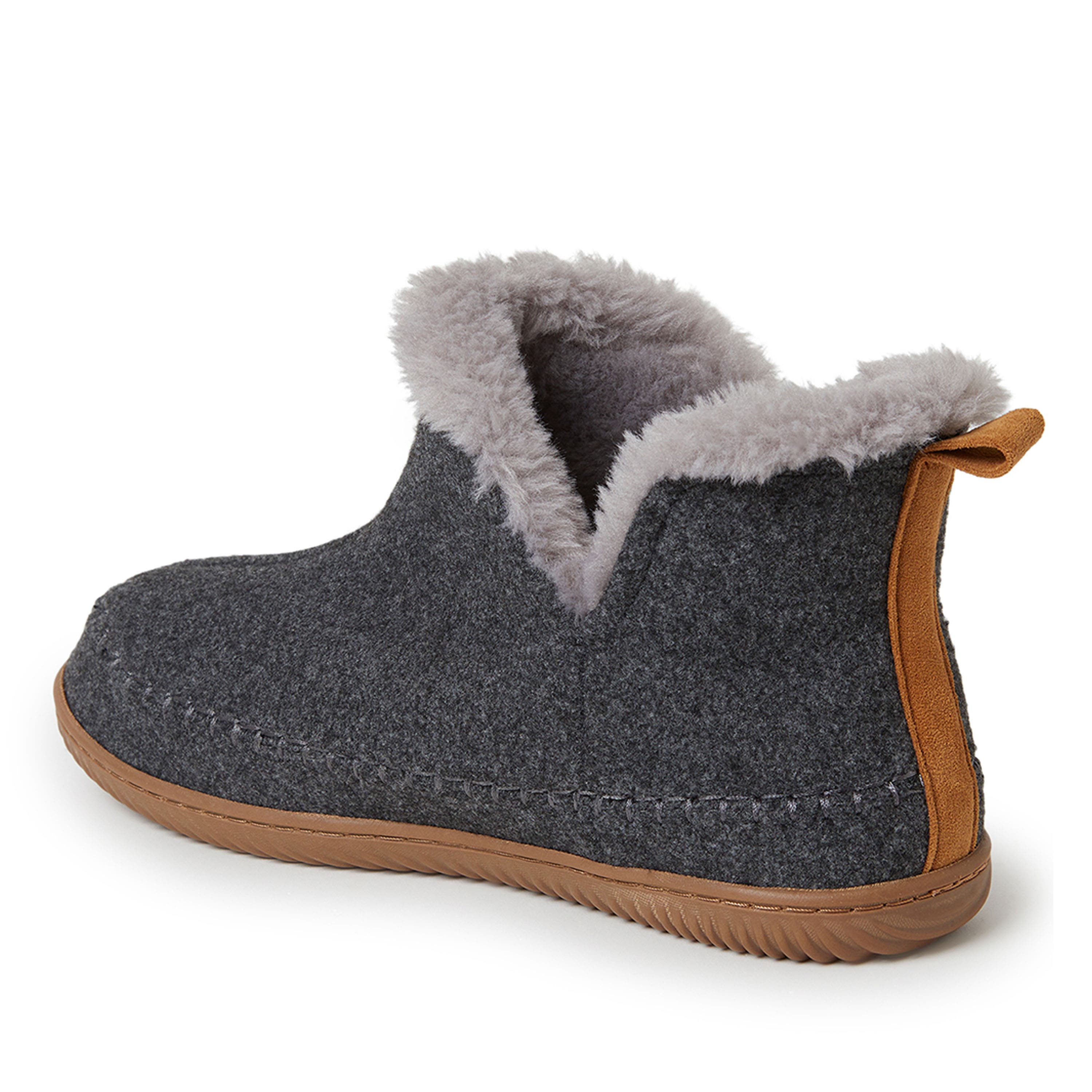 DEARFOAMS Brixen Bootie Slipper, Alternate, color, Dark Heather Grey