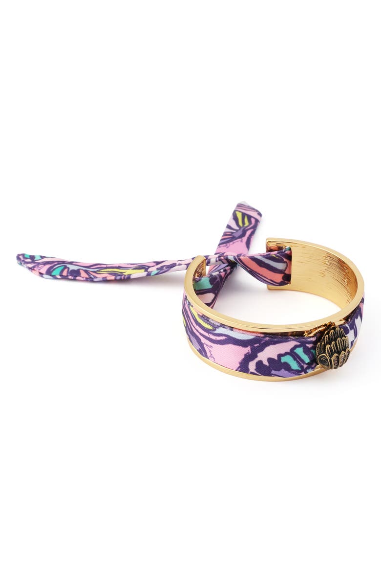 Kurt Geiger London Butterfly Fabric Tie Bracelet, Alternate, color, Gold/ Multi