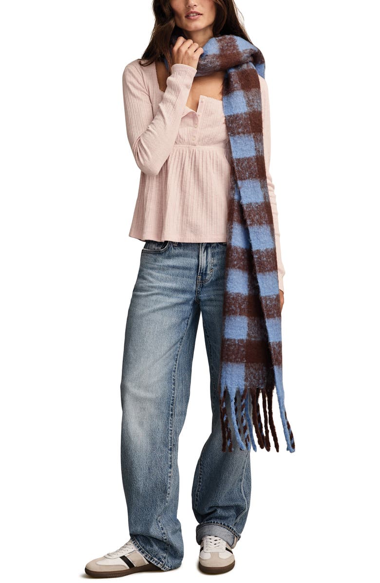 Lucky Brand Babydoll Henley Top, Alternate, color,