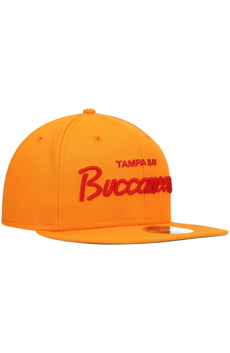 New Era Men's New Era Orange Tampa Bay Buccaneers Script Original Fit 9FIFTY Snapback Hat, Alternate, color, 