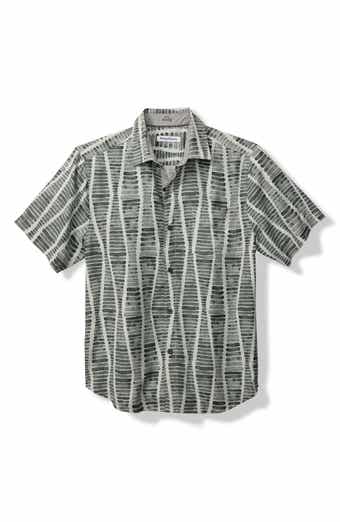 Tommy Bahama Boardwalk Blues Short Sleeve Silk Button-Up Shirt