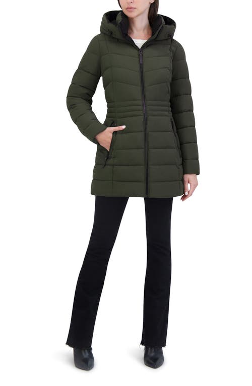 Laundry By Shelli Segal Stretch Puffer Jacket In Green