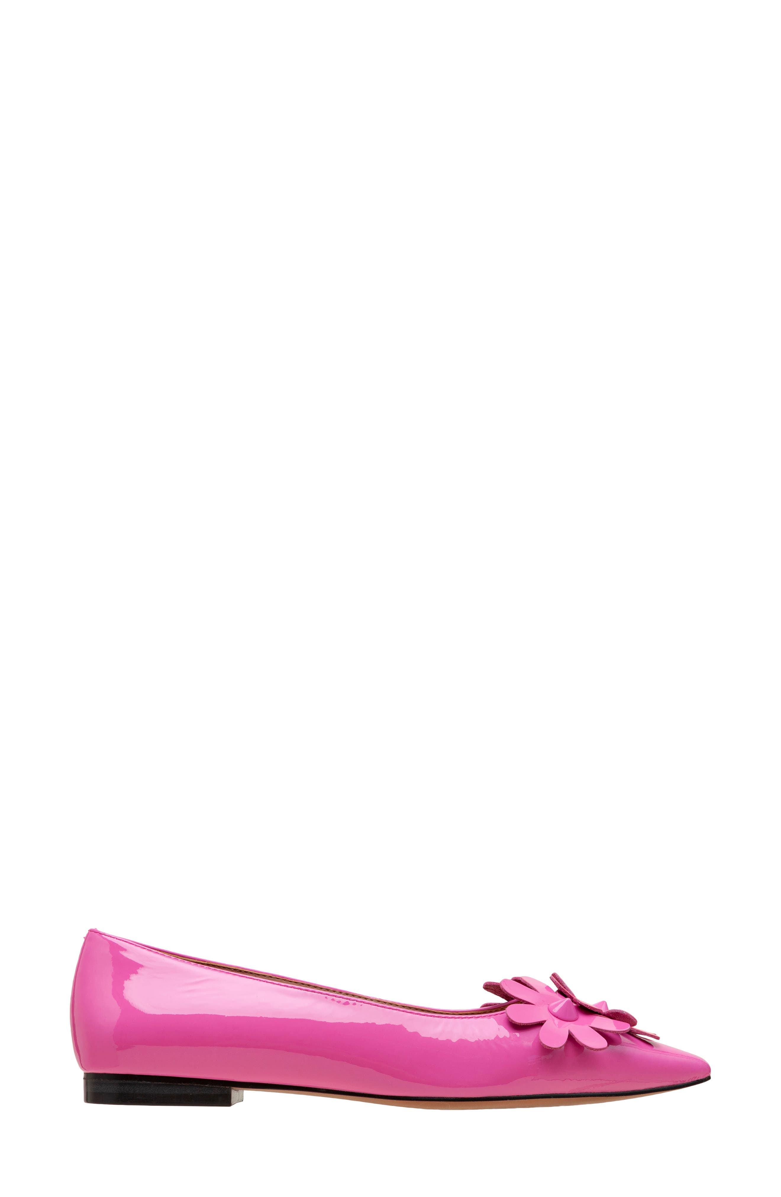 Linea Paolo Narcisus Pointed Toe Flat, Alternate, color, Magenta Patent