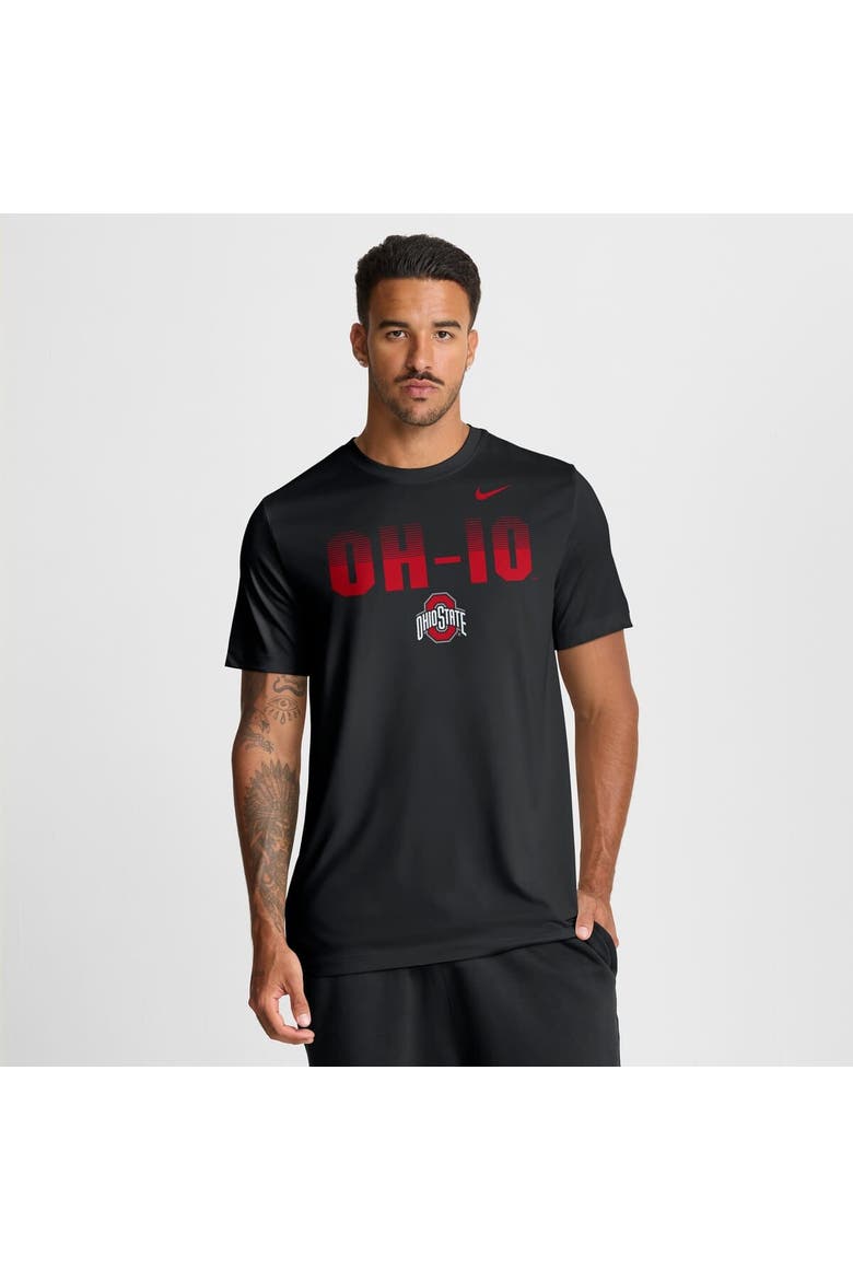 Men's Nike Black Ohio State Buckeyes Primetime Legend Kinetic Mantra Dri-FIT T-Shirt, Main, color, Black