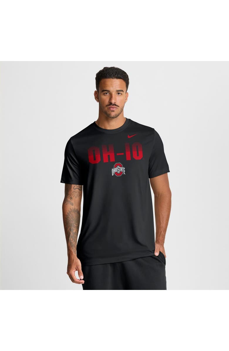 Nike Men's Nike Black Ohio State Buckeyes Primetime Legend Kinetic Mantra Dri-FIT T-Shirt, Main, color, Black