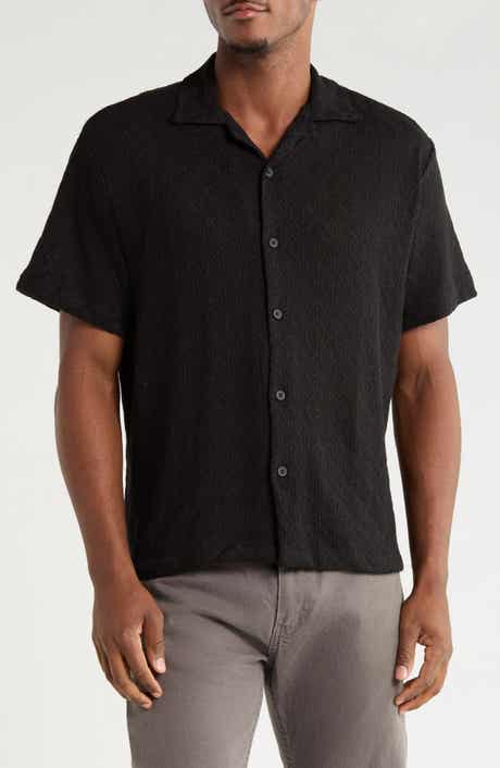 Textured Diamond Camp Shirt