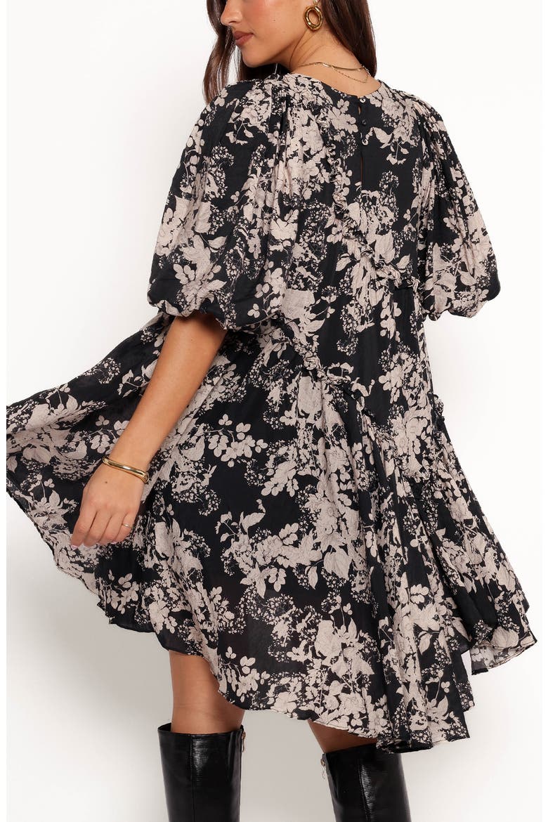 Zinta Floral Print Trapeze Minidress, Alternate, color, FLORAL PRINT