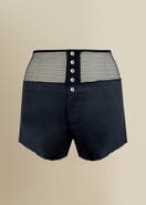Contessa Mills Laissez High-Waisted Stretch Linen Short