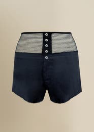 Contessa Mills Laissez High-Waisted Stretch Linen Short