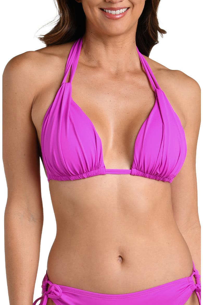 Island Goddess Halter Bikini Top, Main, color, VIOLET