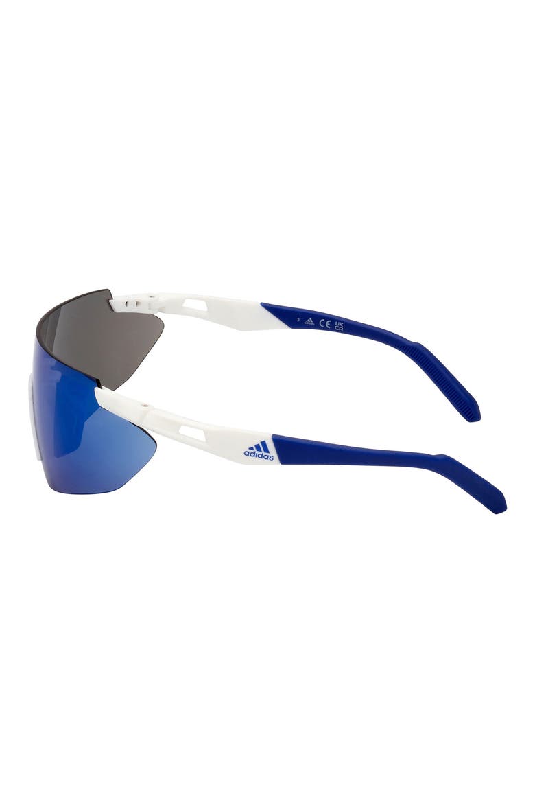00mm Shield Sunglasses, Alternate, color, WHITE / BLUE MIRROR