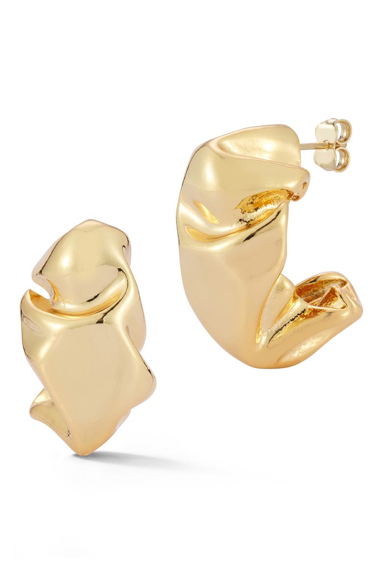 Abstract Bold Hoop Earrings, Main, color, GOLD