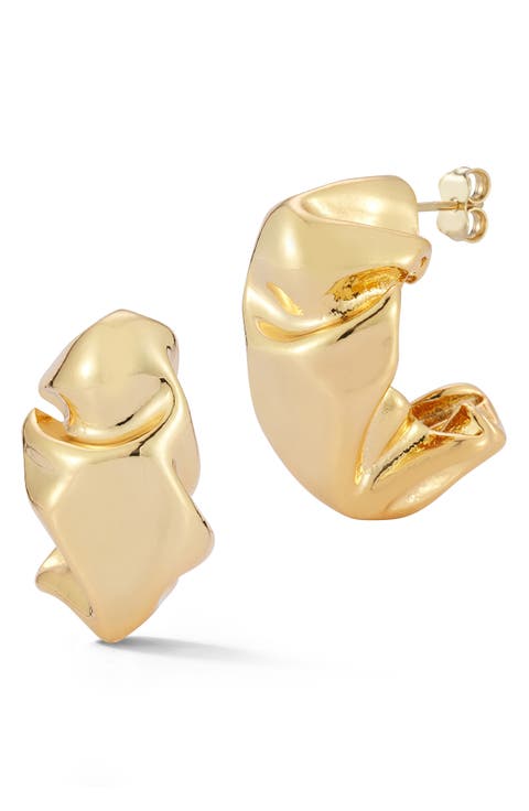 Abstract Bold Hoop Earrings