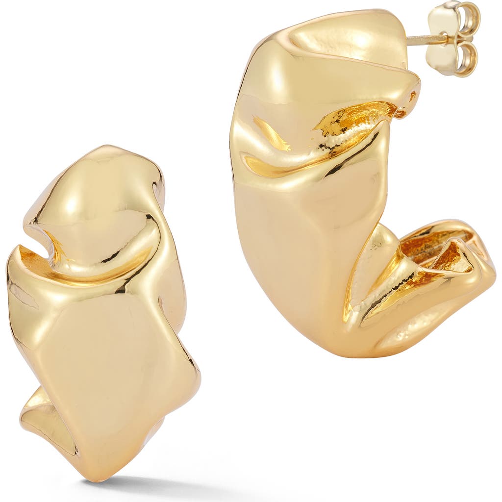 Glaze Jewelry Abstract Bold Hoop Earrings In Gold