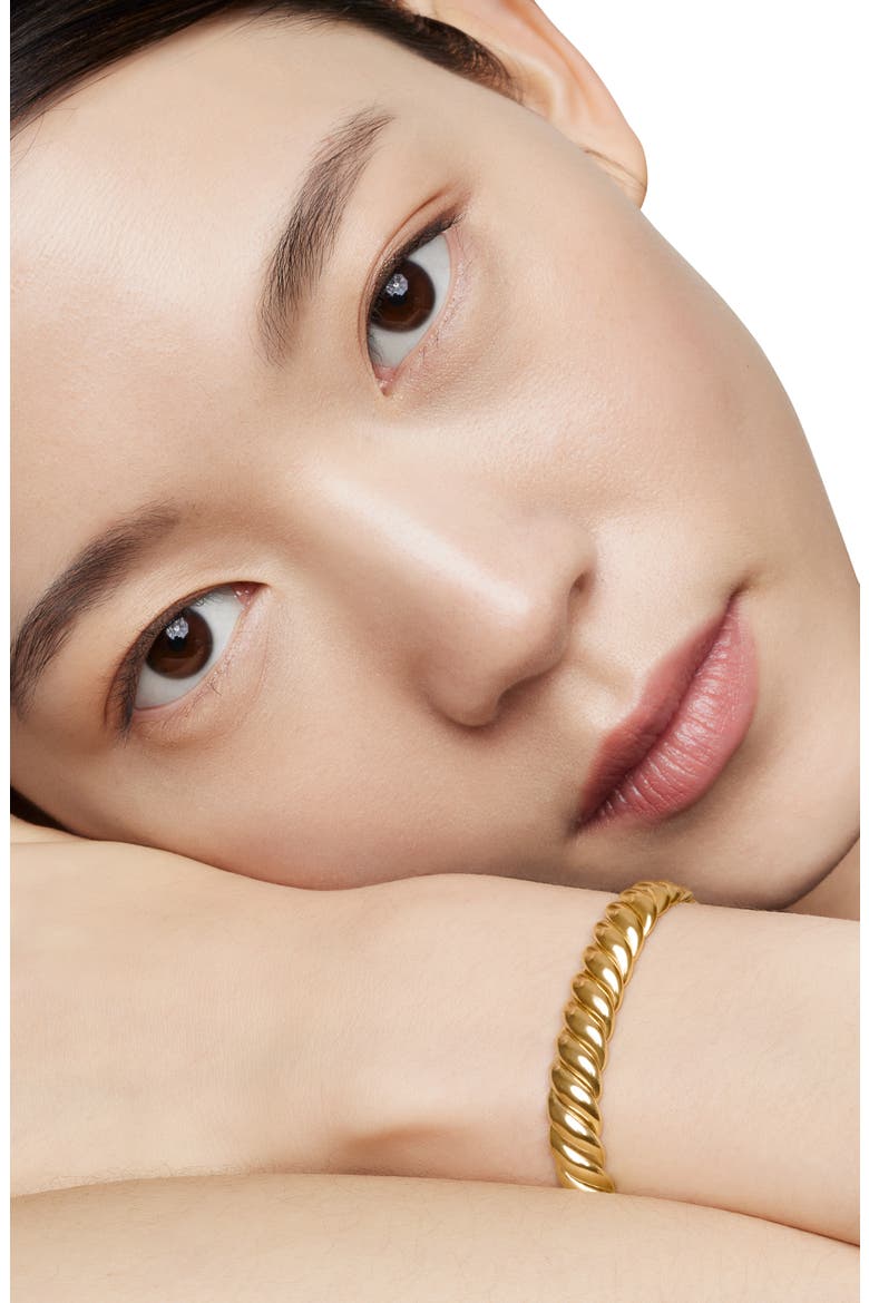 Sculpted Cable Bracelet in 18K Yellow Gold, 8.5mm, Alternate, color, 18K YELLOW GOLD
