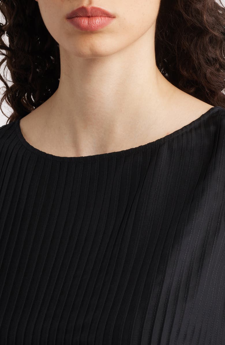 Eileen Fisher Pleated Silk Sleeveless Top, Alternate, color,