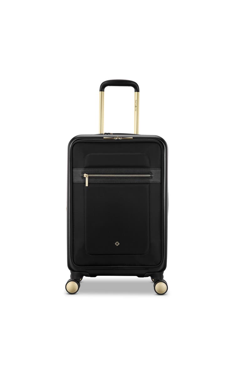 Mobile Solution 2 Expandable 22" Carry On Spinner Luggage, Alternate, color, Black