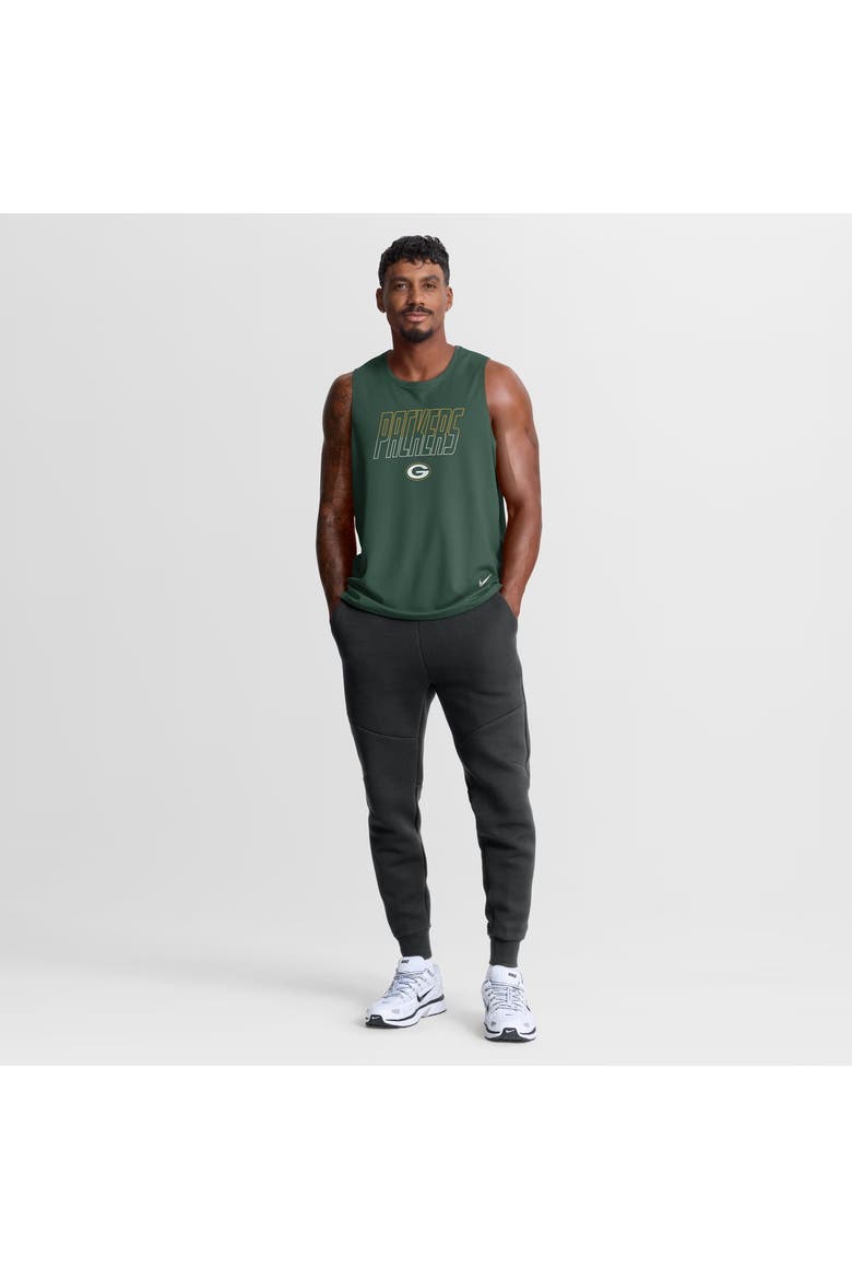 Men's Nike Green Green Bay Packers Kickoff Miler Dri-FIT Tank​ Top, Alternate, color, Green