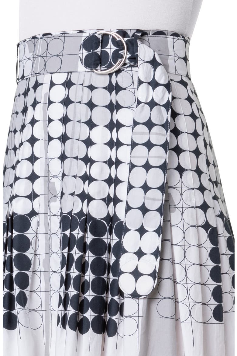 Skyscraper Belted Cotton Poplin Midi Skirt, Alternate, color, CREAM-TIN-YELLOW