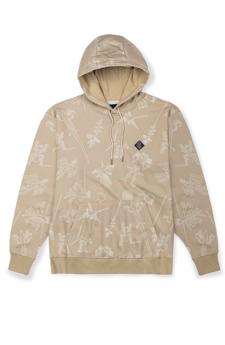 Baja Llama NAZCA LINES - HELSINKI COTTON HOODIE, Main, color, Gold