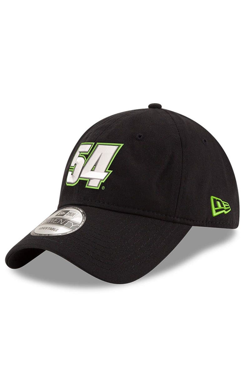 New Era Men's New Era Black Ty Gibbs Enzyme Washed Number 9TWENTY Adjustable Hat, Main, color,