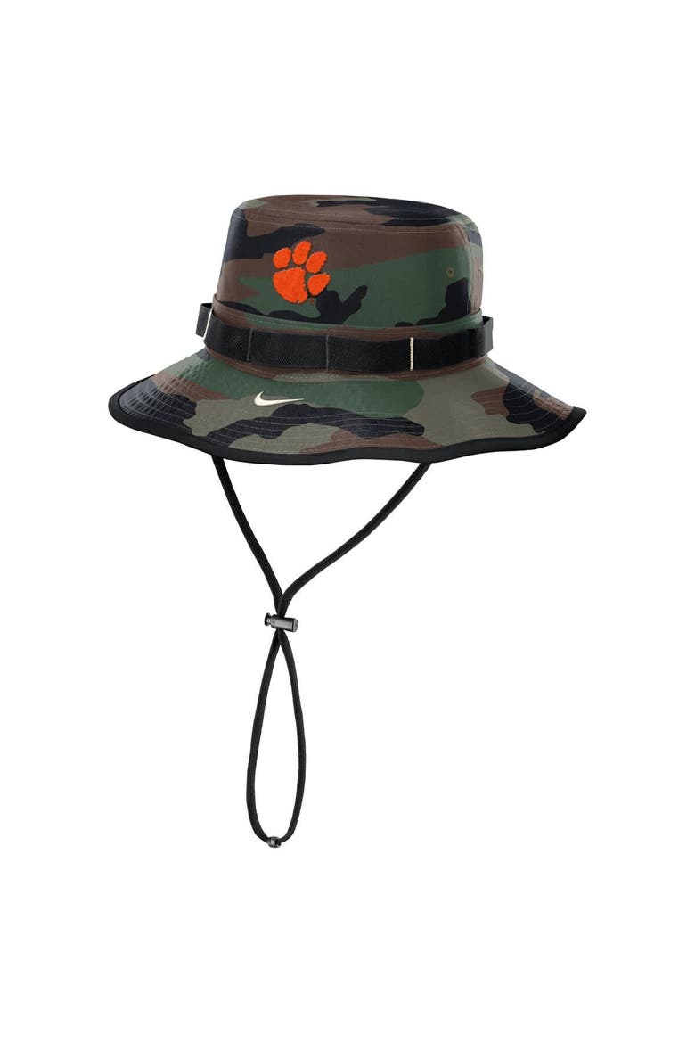 Men's Nike Camo Clemson Tigers 2025 Military Appreciation Boonie Dri-FIT Bucket Hat, Main, color, Camo