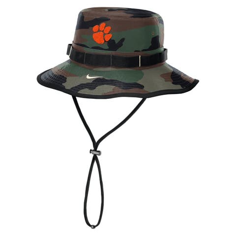 Men's Nike Camo Clemson Tigers 2025 Military Appreciation Boonie Dri-FIT Bucket Hat