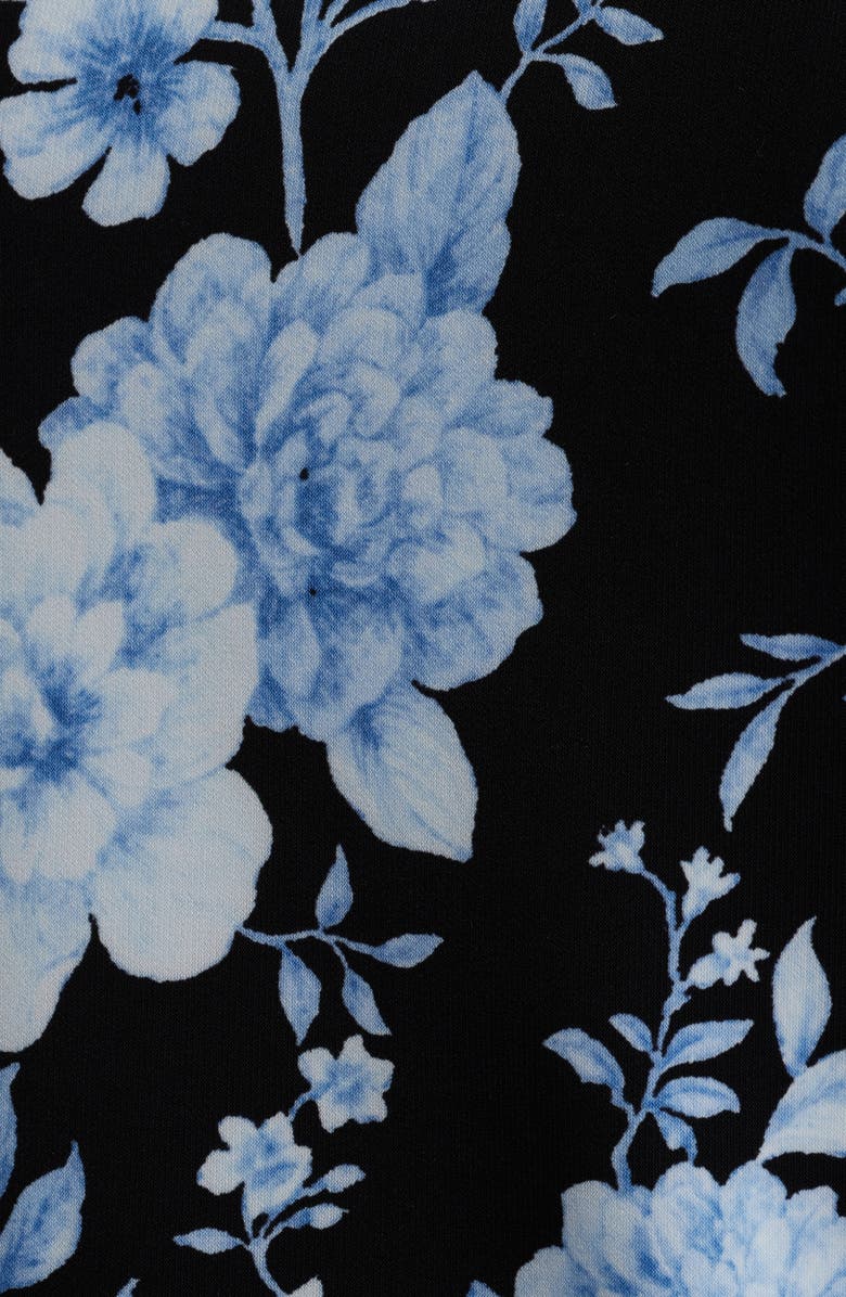 Anne Klein Floral Print Knit Top, Alternate, color, Anne Black Multi