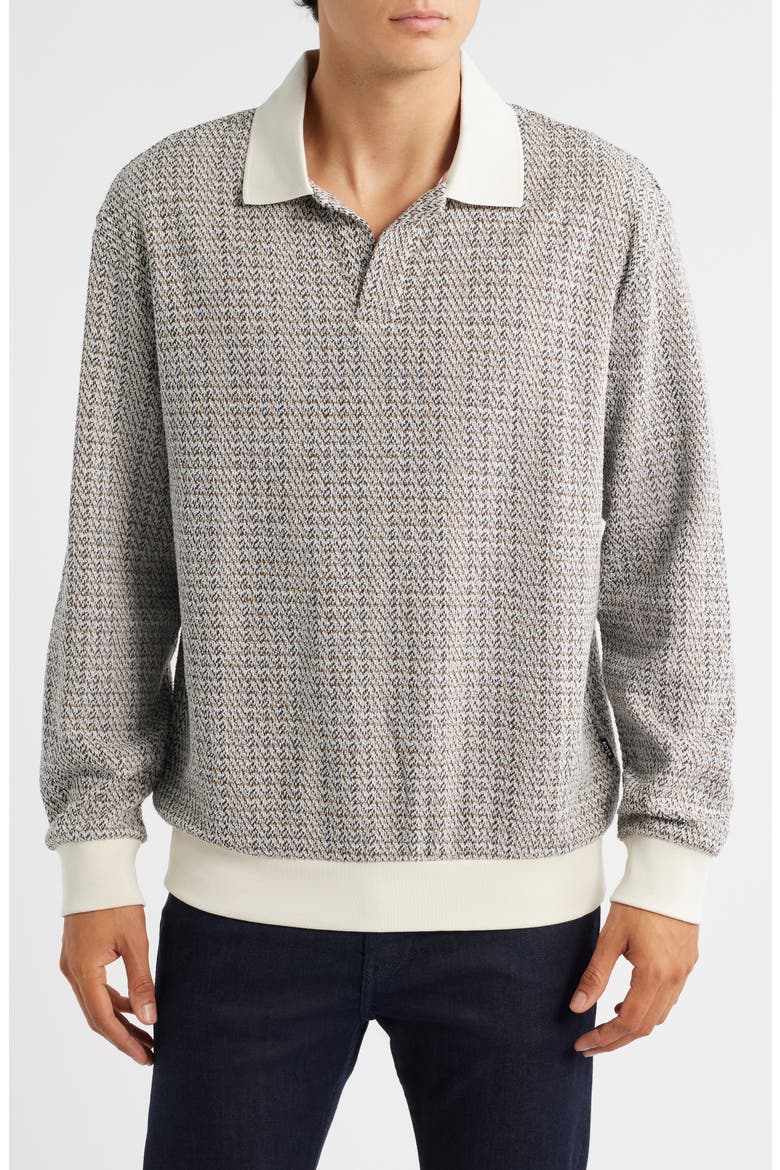 Sota Long Sleeve Polo Sweater, Main, color, OPEN WHITE