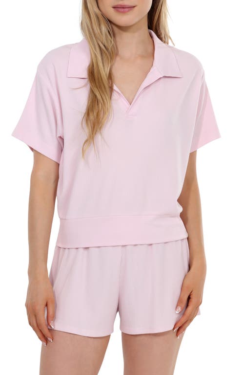 Honeydew Coffee Club Waffle Knit Short Pajamas In Strawberry