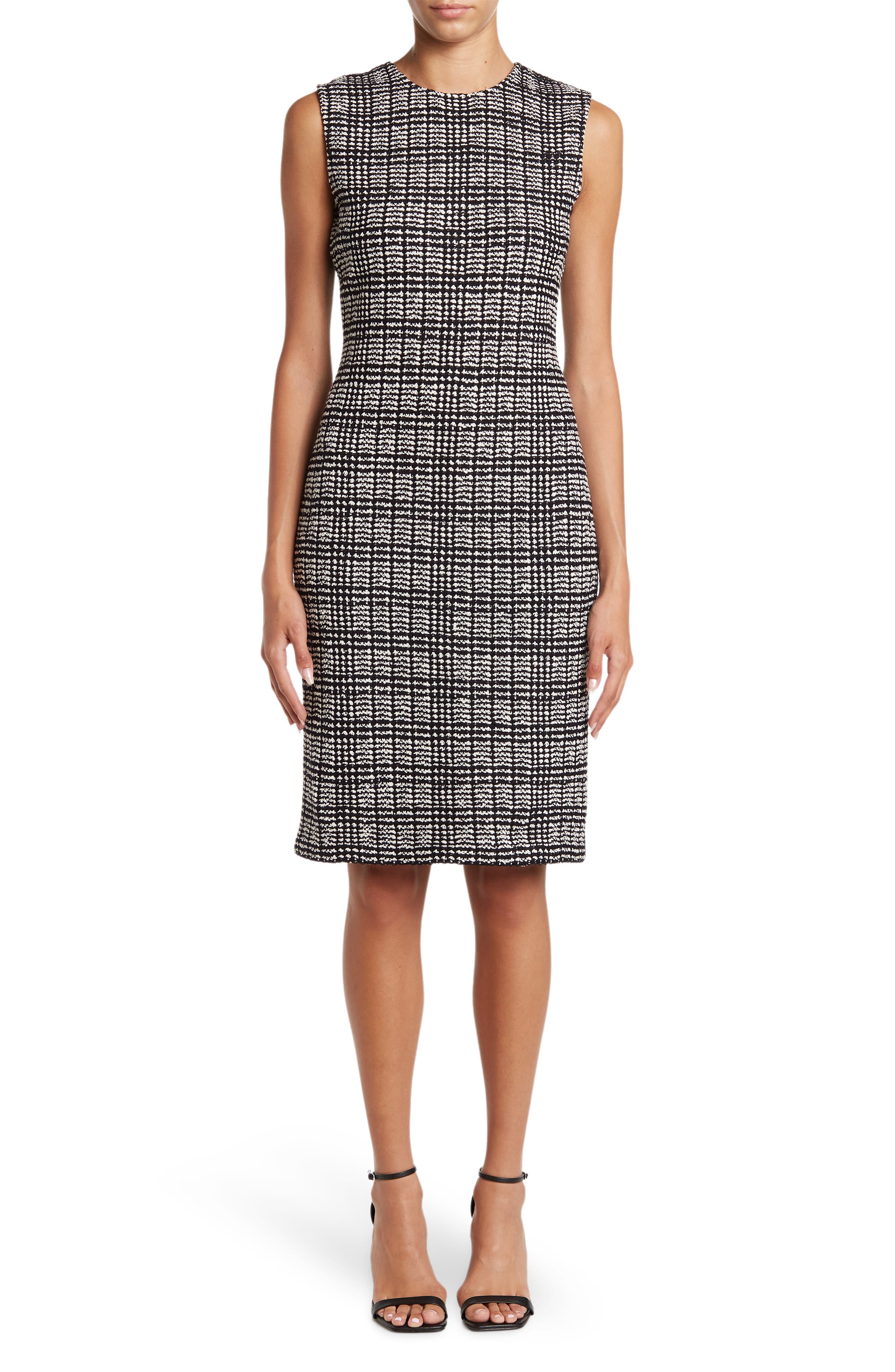 St. John Collection Grid Textured Knit Sheath Dress (Women) | Nordstromrack