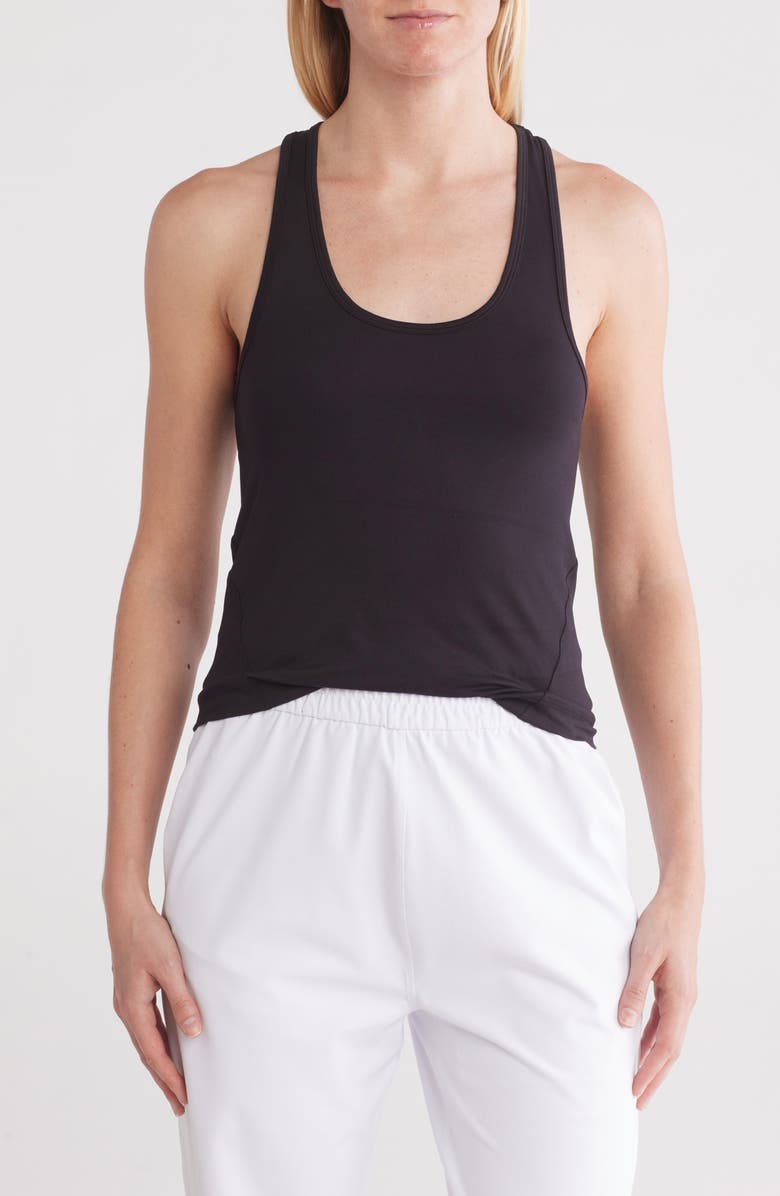 X by Gottex Racerback Tank, Main, color, Black