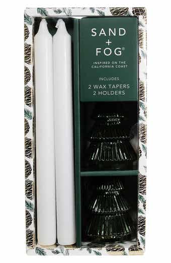 SAND AND FOG Taper Candle & Tree Holder Set