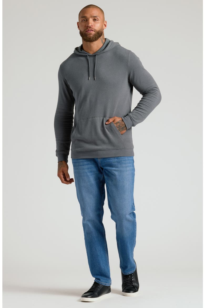 Waffle Pullover Hoodie, Alternate, color, CARBON